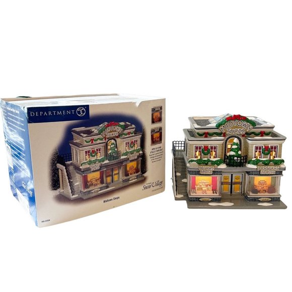 Department 56 Other - Department 56 Snow Village Midtown Shops 3-D Display Windows Lighted Box #5533